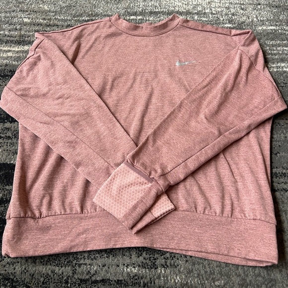 Nike Tops - NIKE Dri- Fit Running Crewneck Sweatshirt With Hand Covers & Thumbholes